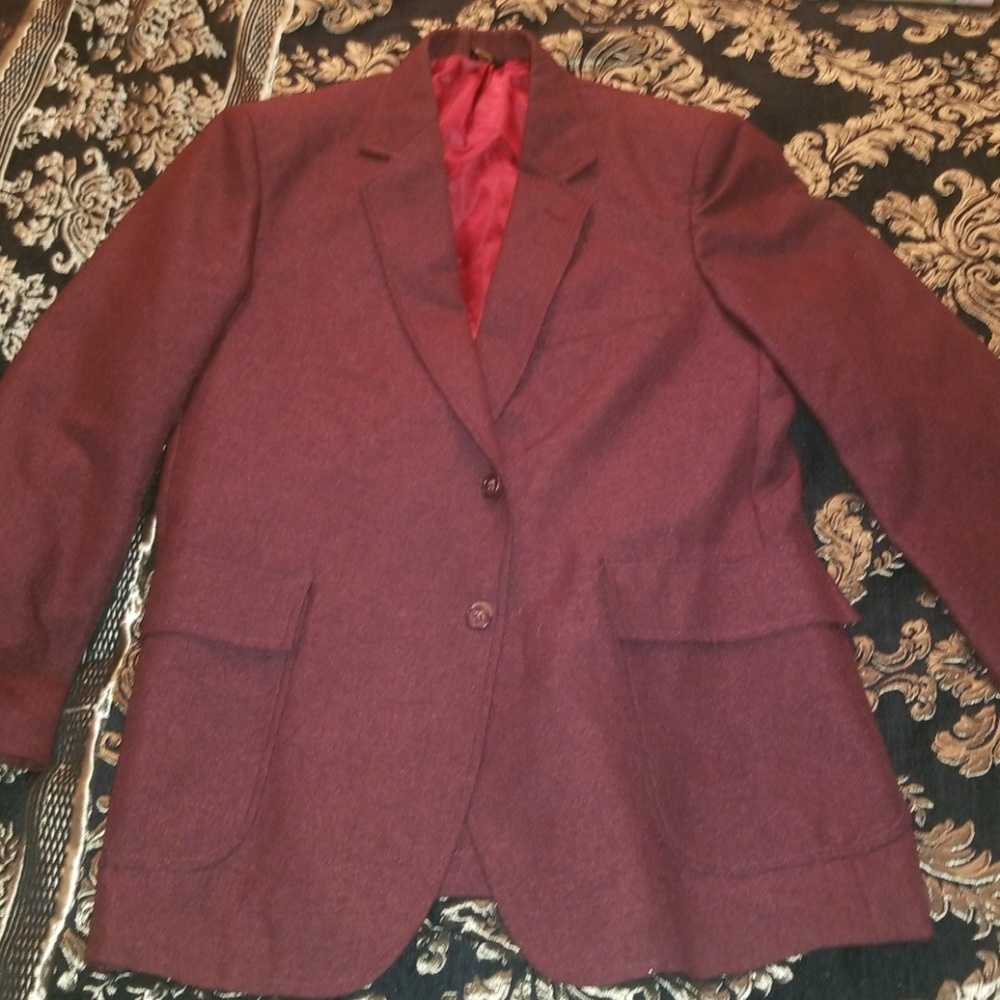 Men's Burgundy Blazer 41 Regular